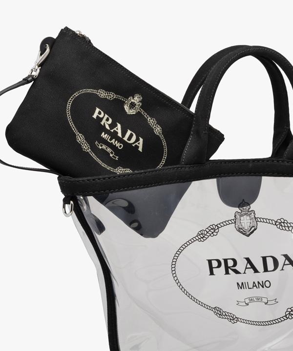 2018SS ☆PRADA☆ビニール ハンドバッグ 1BG166_2BY5 黑